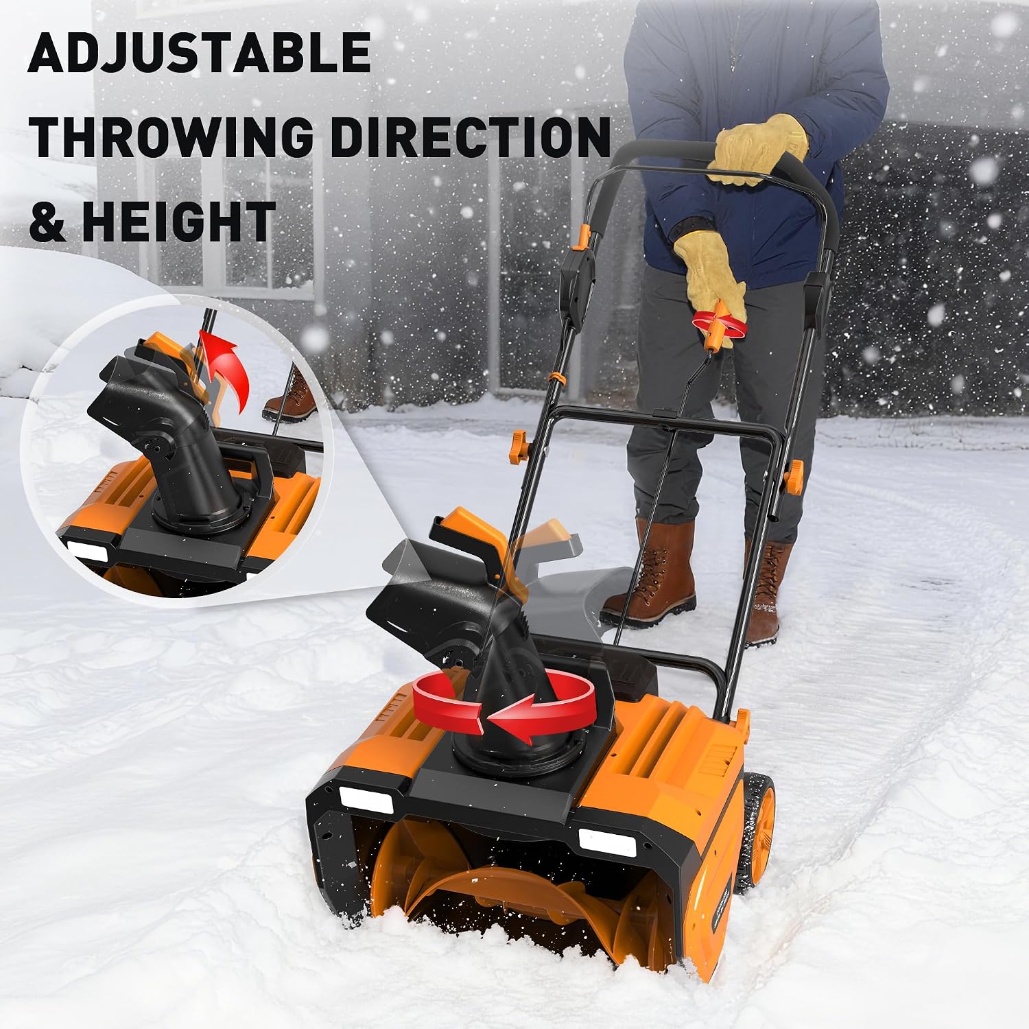 Detalle de 20" Cordless Snow Blower with LED Lights ⚙