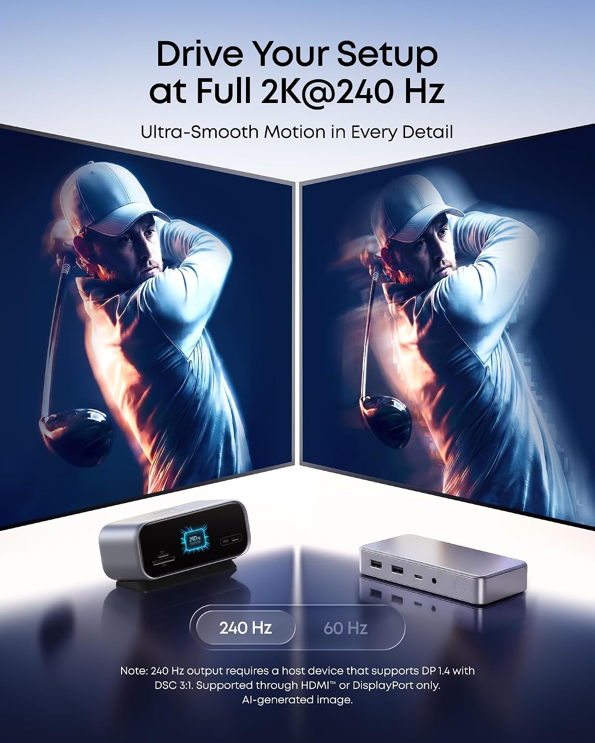 Detalle de Anker A210C 10-in-1 USB-C Hub with Smart Display, Dual 2K@240Hz