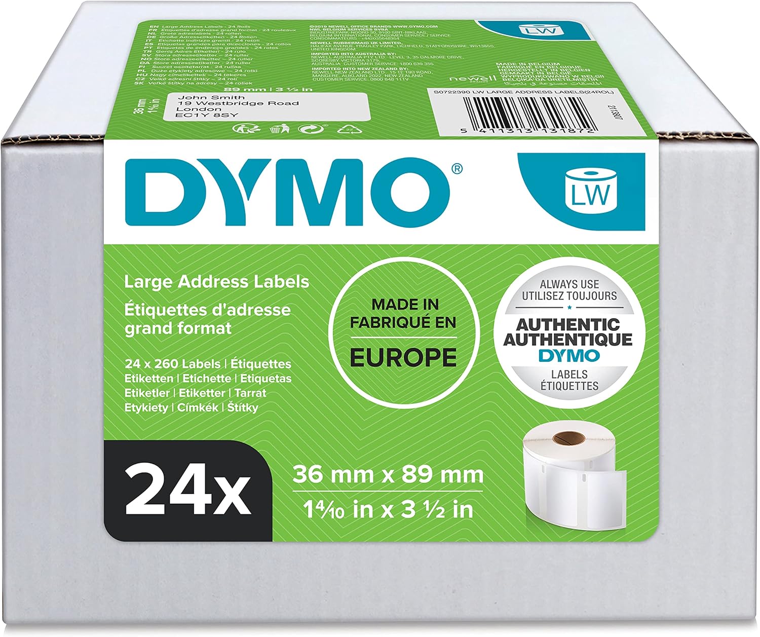 Detalle de DYMO Original LabelWriter Adressetiketten 36 x 89 mm
