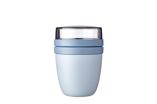 Mepal Müslibecher to go – zwei Behälter Lunchpot mit je eigenem Deckel, Nordic Blue