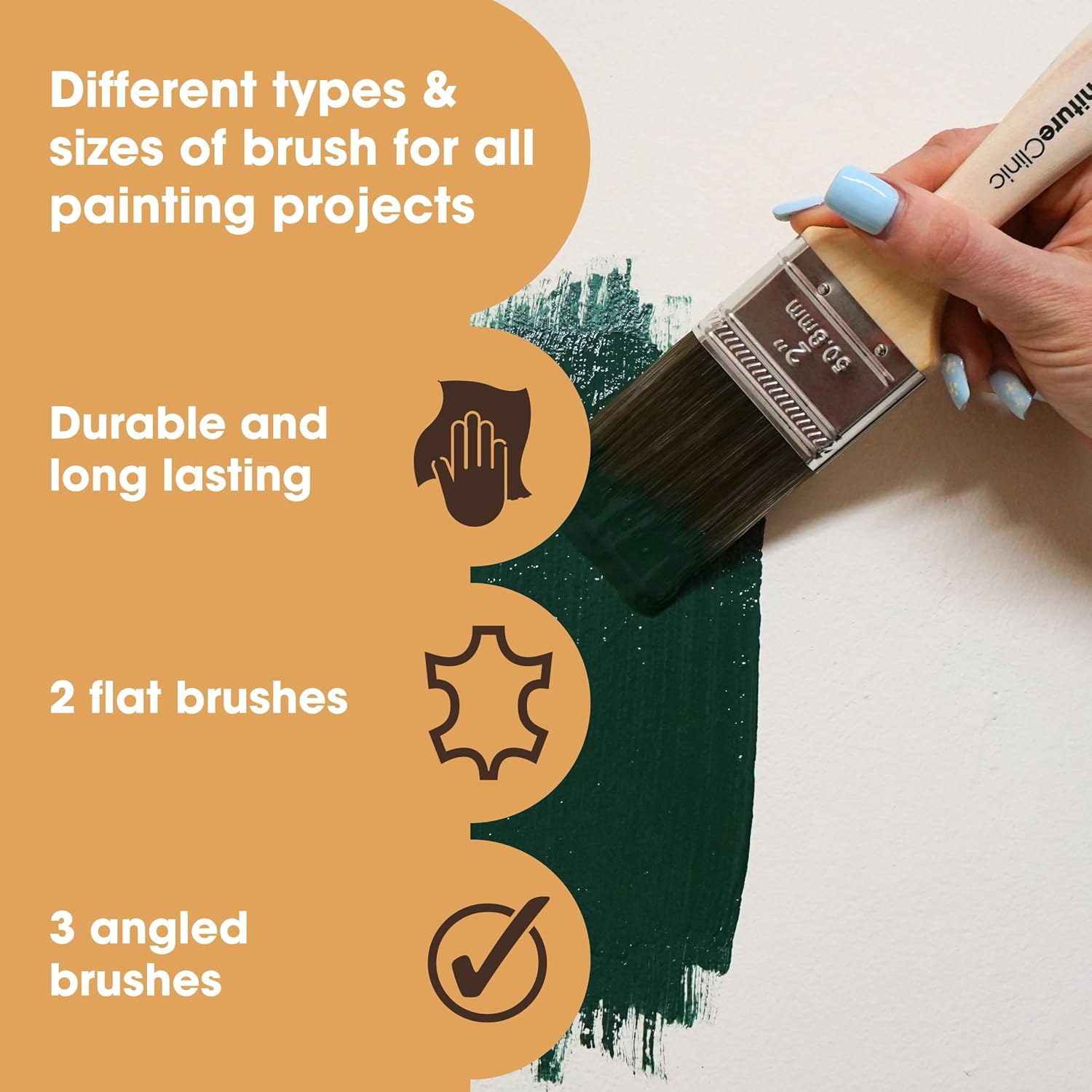 Detalle 2 de Furniture Clinic Paint Brush Set 5-piece