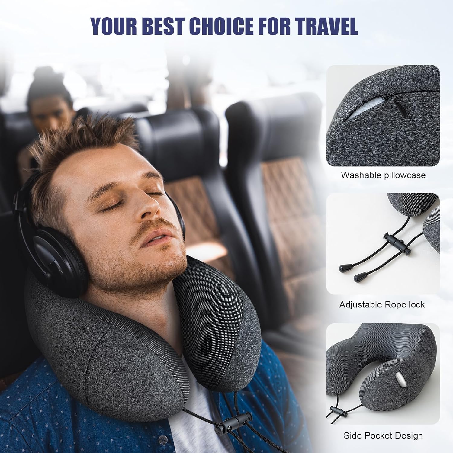 Thumbnail 4 de Jiancrate Travel Pillow Neck Support
