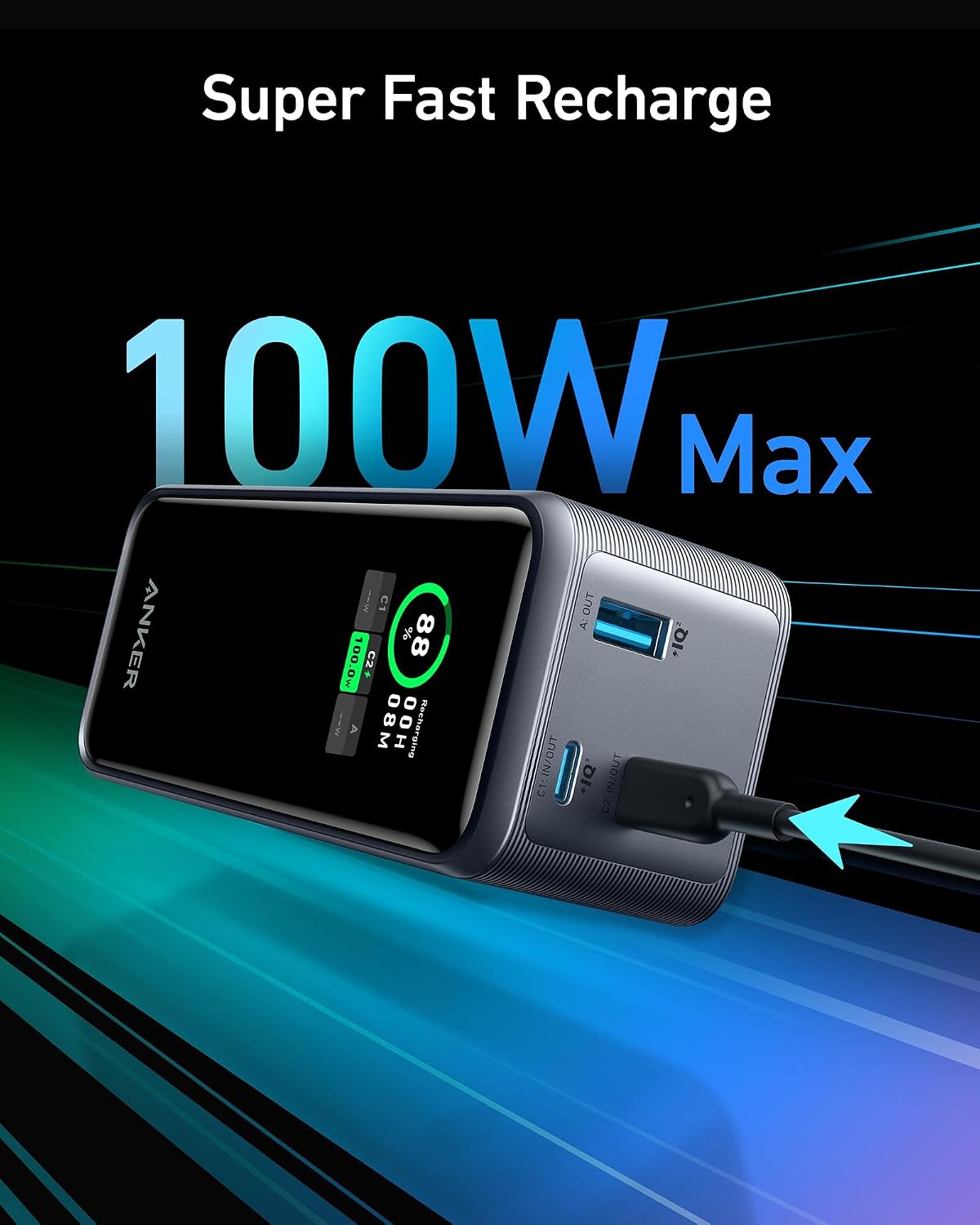 Detalle de Anker Prime Power Bank 20.000 mAh 200 W