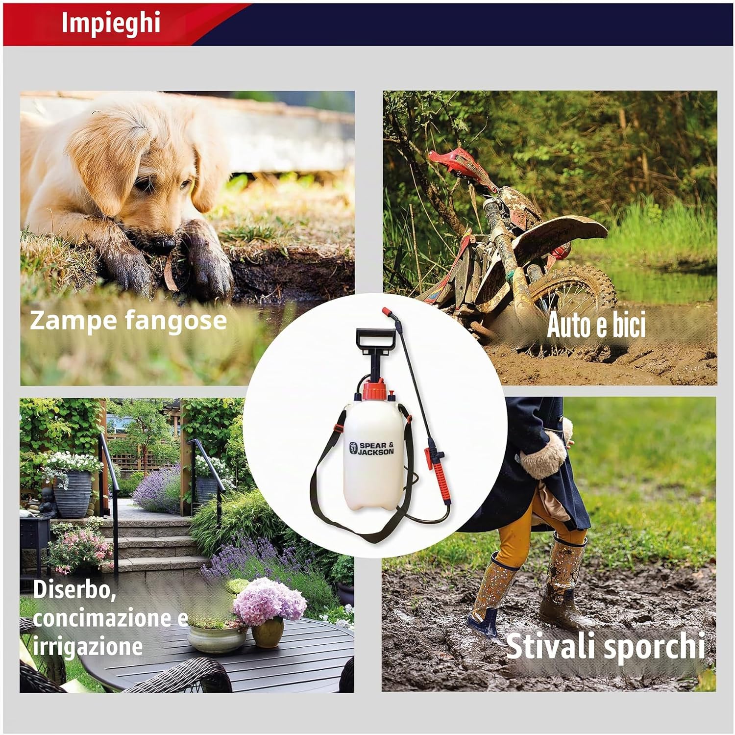 Thumbnail 4 de Spear & Jackson 5LPAPS Spruzzatore a Pressione con Pompa 5 L – Bianco