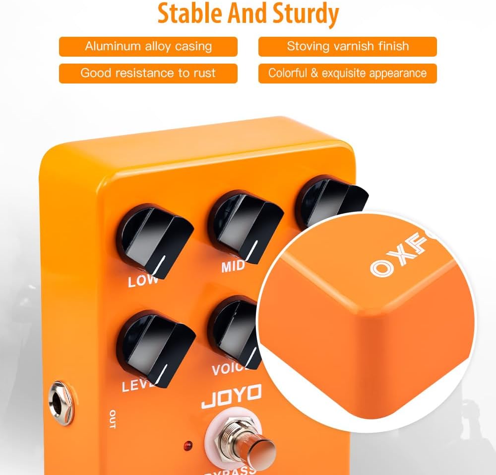 Detalle de JOYO Oxford Sound JF-22 Overdrive Pedal with British Rock Amp Simulation