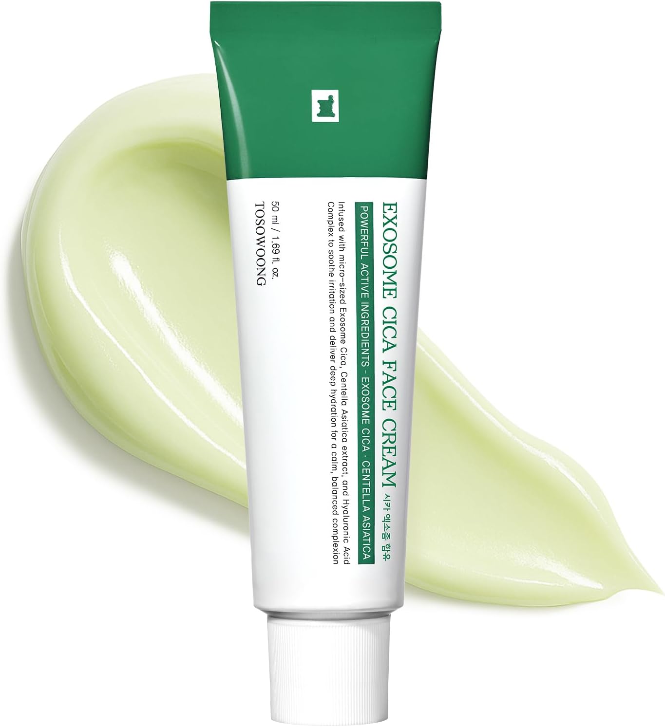 Detalle de TOSOWOONG Crema Viso Exosome CICA – Idratazione lenitiva per pelli sensibili, 50 ml