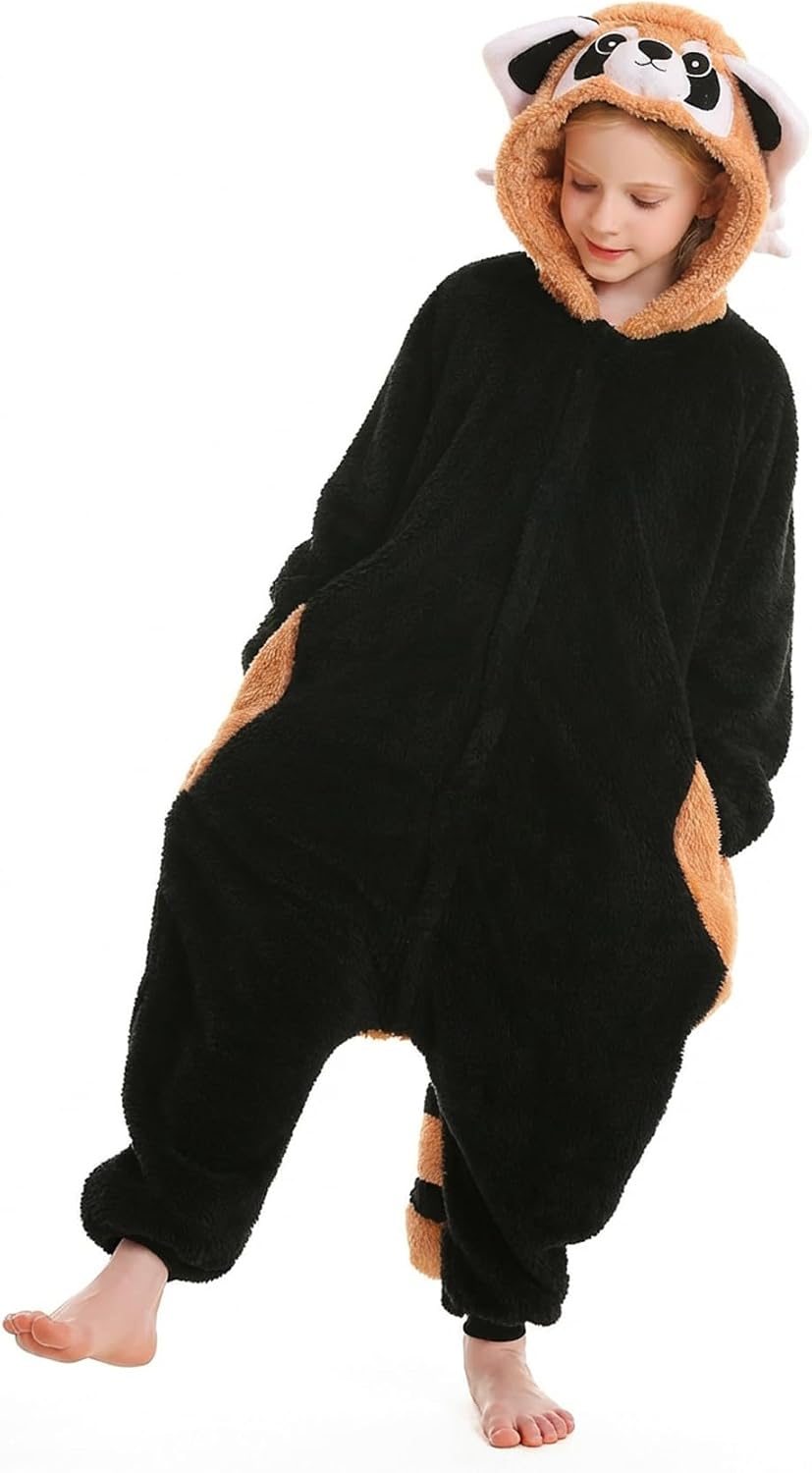 Detalle de ATOZ Kids Animal Onesie Pajamas, Flannel Costume with Hood and Tail