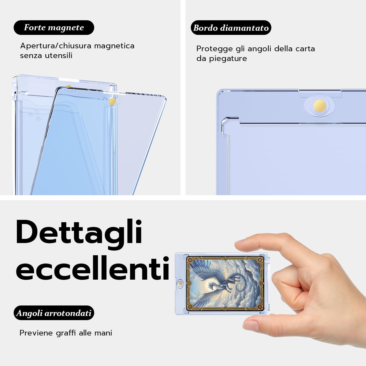 Thumbnail 3 de Wigearss 10 Pezzi Cornici Acriliche 130PT, Trasparenti con Protezione UV e Blu Ray, Custodie per Carte MTG, Sport e Baseball