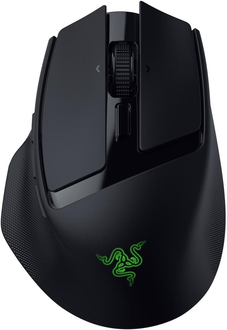 Detalle de Razer Basilisk Mobile wireless gaming mouse, compact ergonomic design, 18K sensor