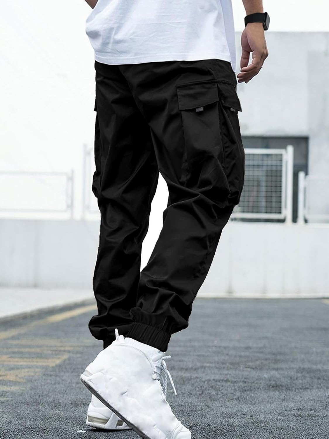 Thumbnail 1 de JEMLDL Men’s Cargo Joggers Pants with Elastic Waist & Drawstring