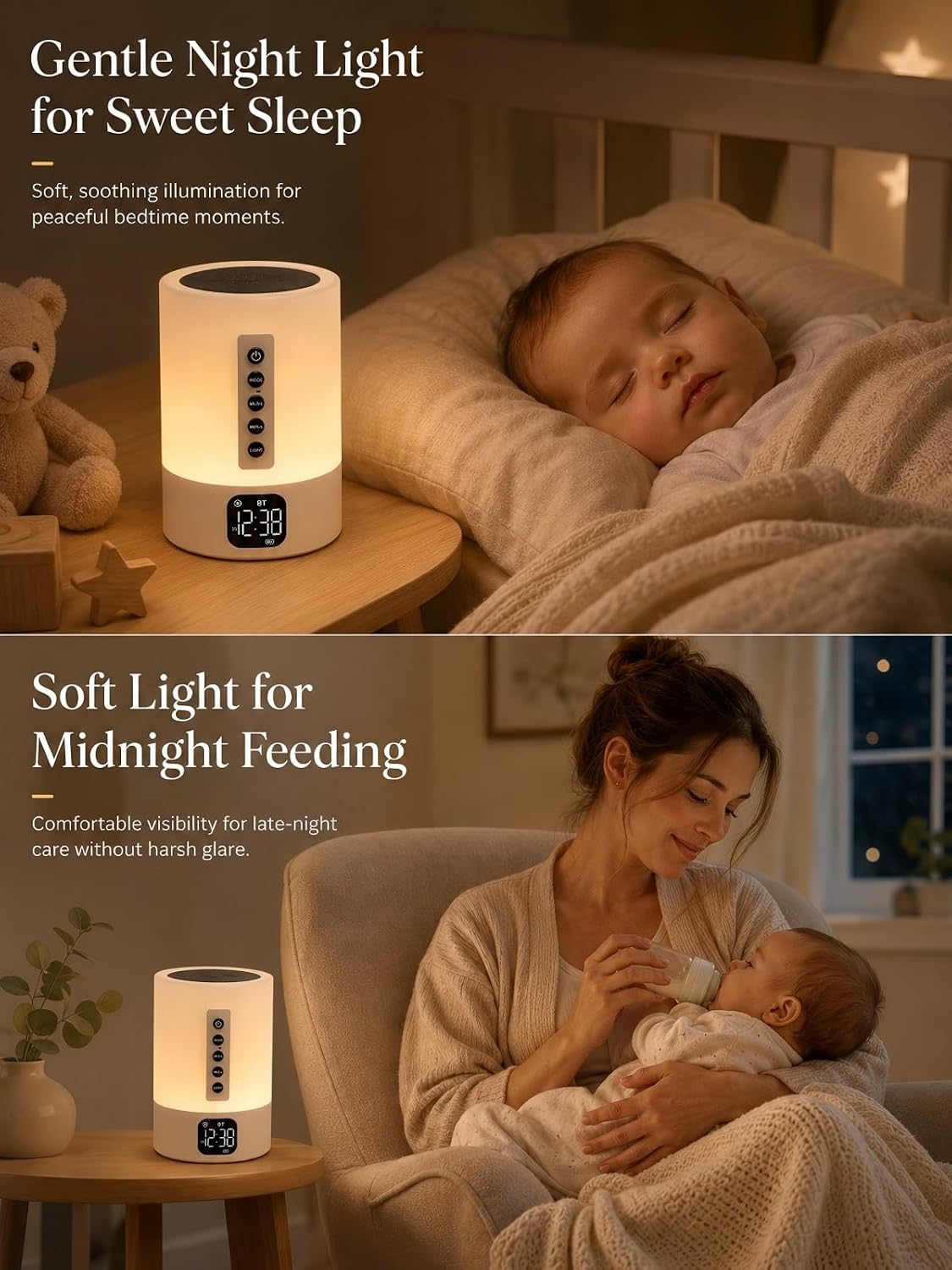 Detalle 2 de Night Light Bluetooth Speaker Bedside Lamp