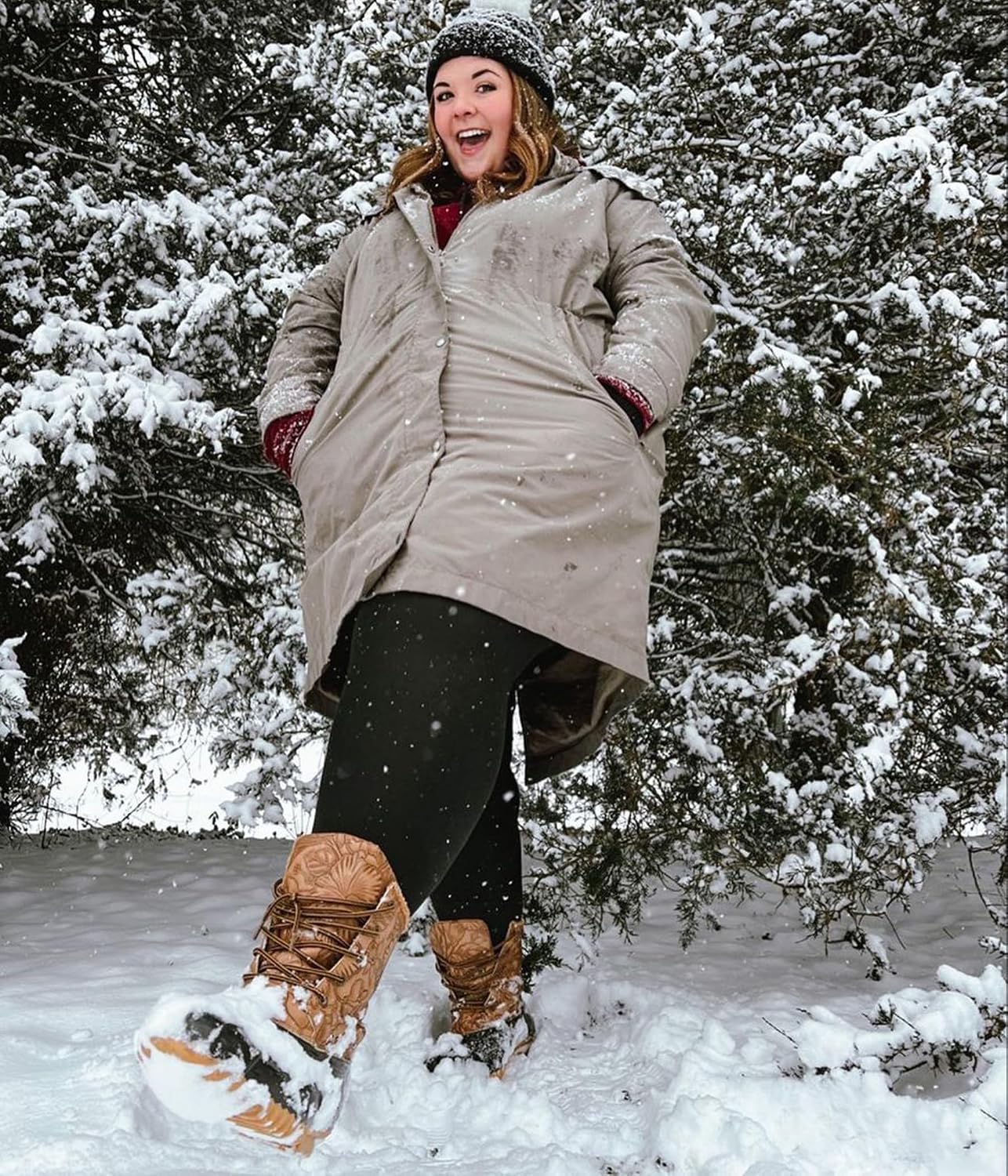 Detalle de FULLSOFT Plus Size Fleece-Lined Leggings, 2-Pack with Pockets, 1X–4X