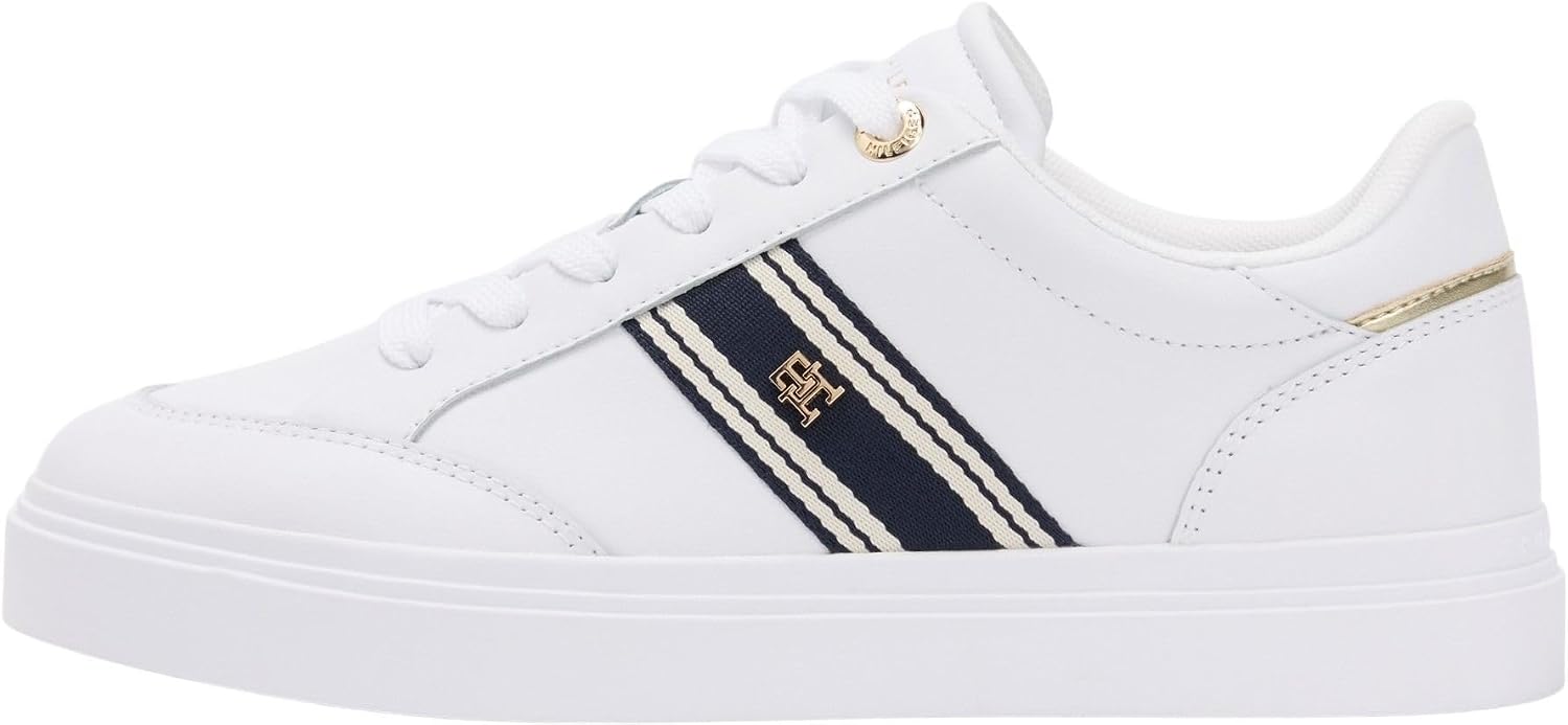 Detalle de Tommy Hilfiger TH Chic Cupsole Webbing FW0FW09354 scarpa bassa donna