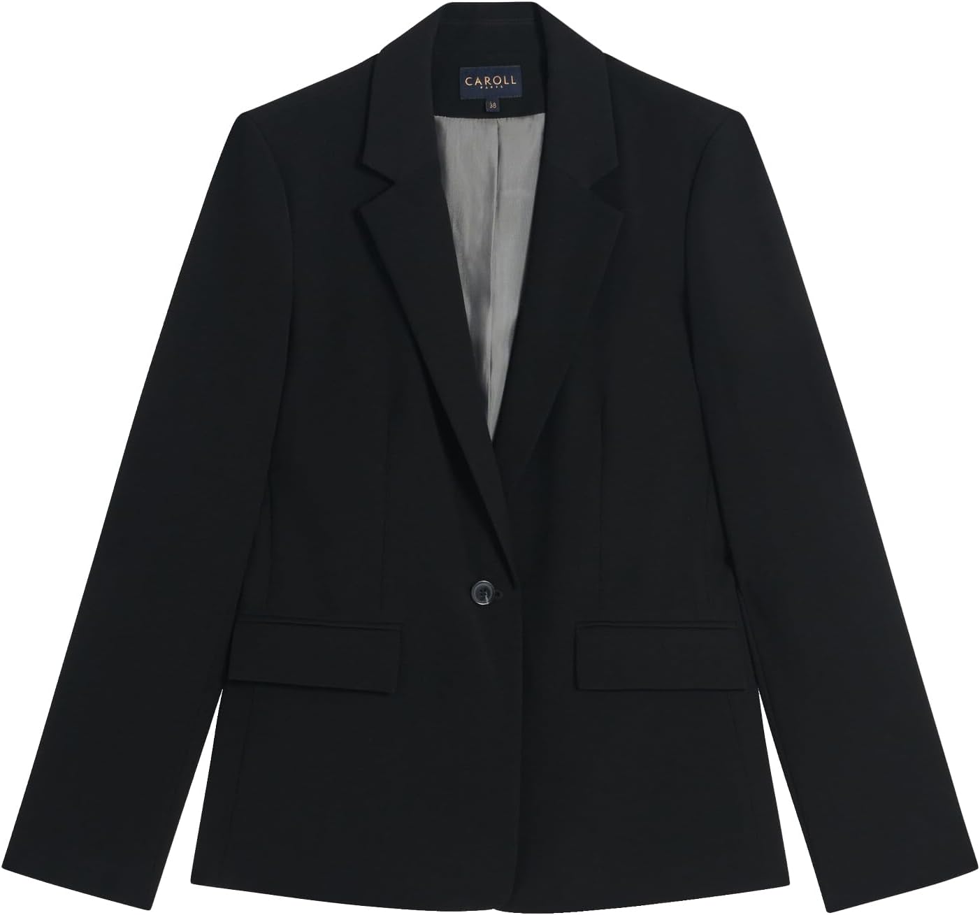 Thumbnail 2 de Veste de tailleurs coupe cintrée Caroll (col tailleur, poches à rabat)