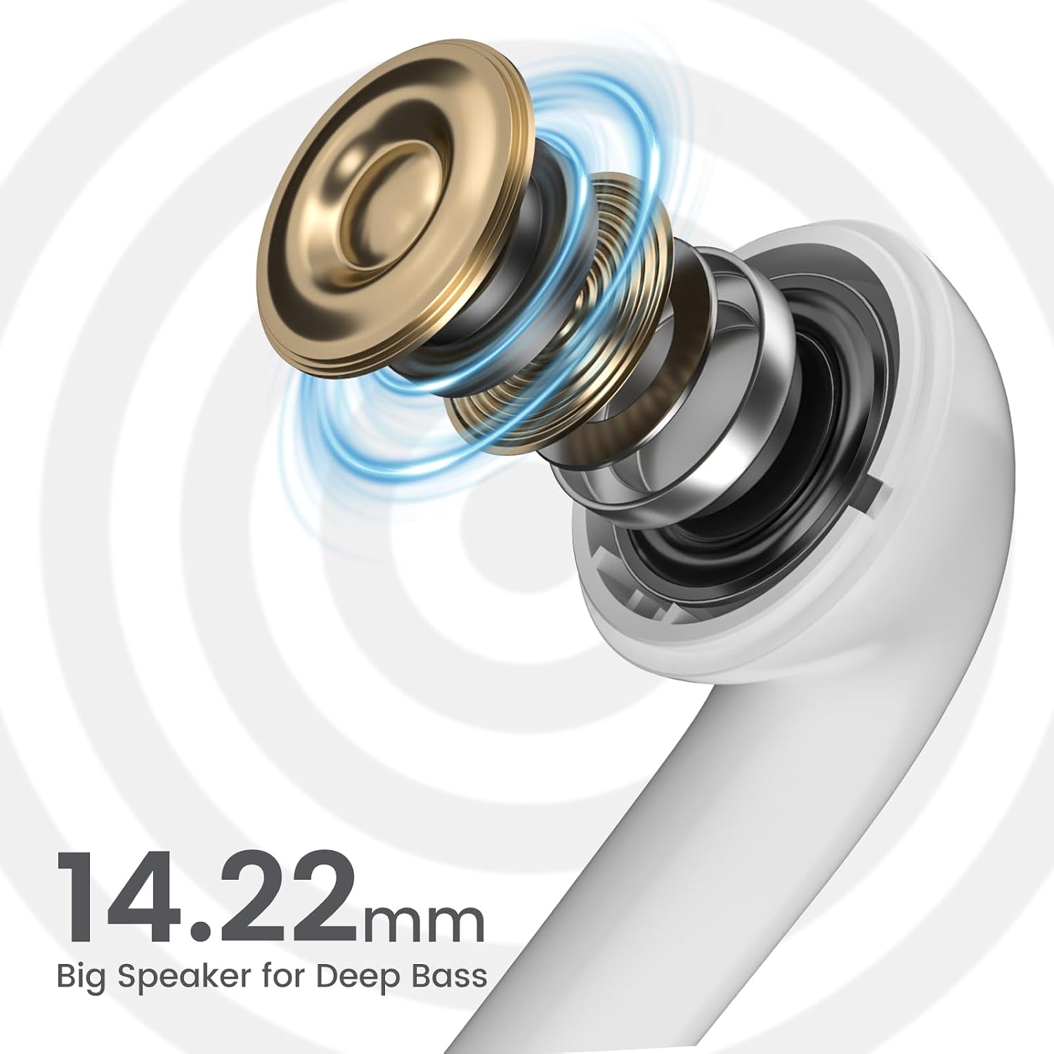 Detalle 2 de yobola Wireless Earbuds: Ultra-light, IPX7 Sport Earphones with Bluetooth 5.4 and 4 HD Mics