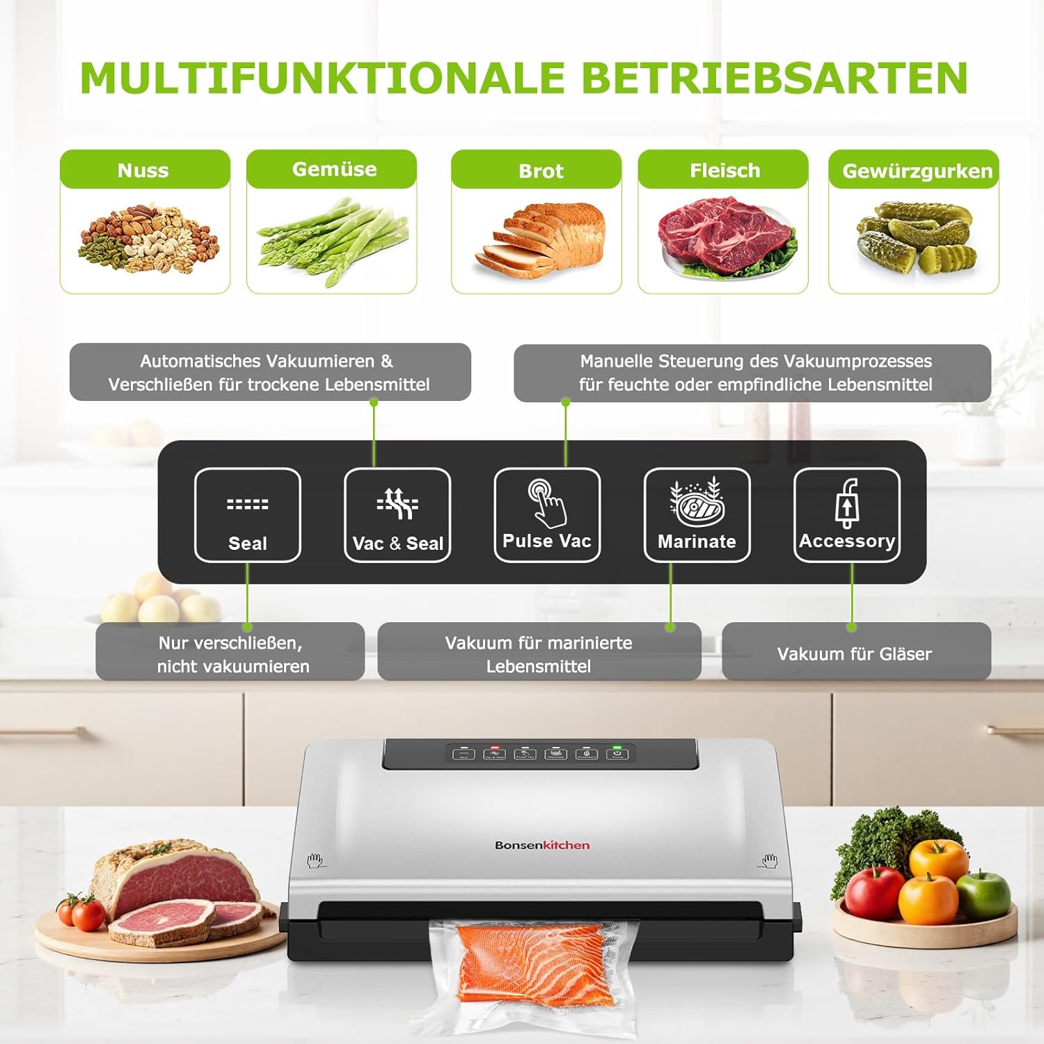Thumbnail 2 de Bonsenkitchen VS3000 Vakuumiergerät