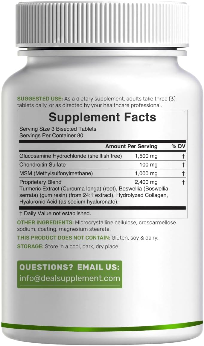 Detalle 2 de Glucosamine Chondroitin Joint Supplement, 240 Tablets