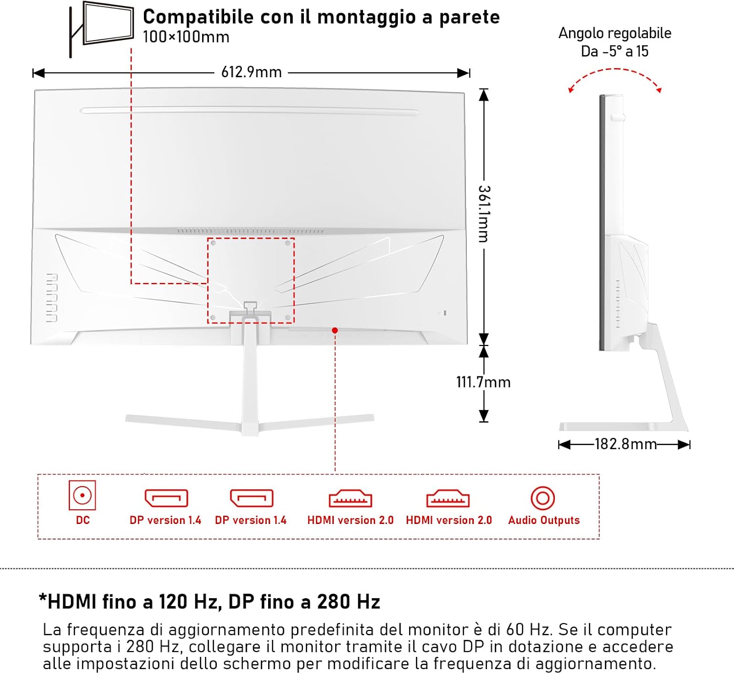Detalle de Monitor gaming Gawfolk 27” curvo 280Hz