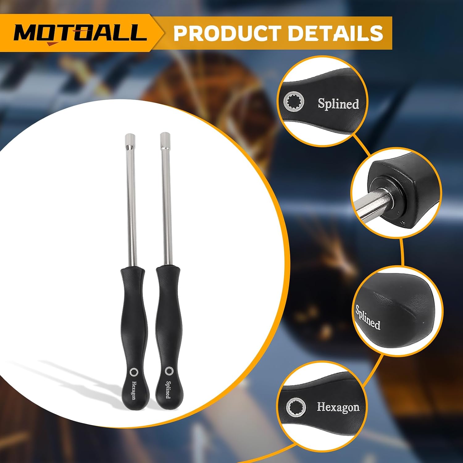 Detalle de MOTOALL Carburetor Adjustment Tool, 21-Tooth Splined
