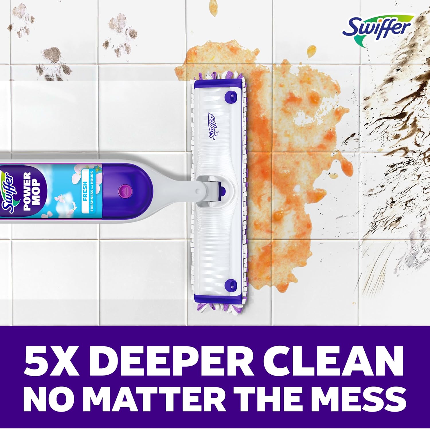 Detalle de Swiffer PowerMop Mopping Kit: All-in-One Spray Mop for Quick, Multi-Surface Cleaning