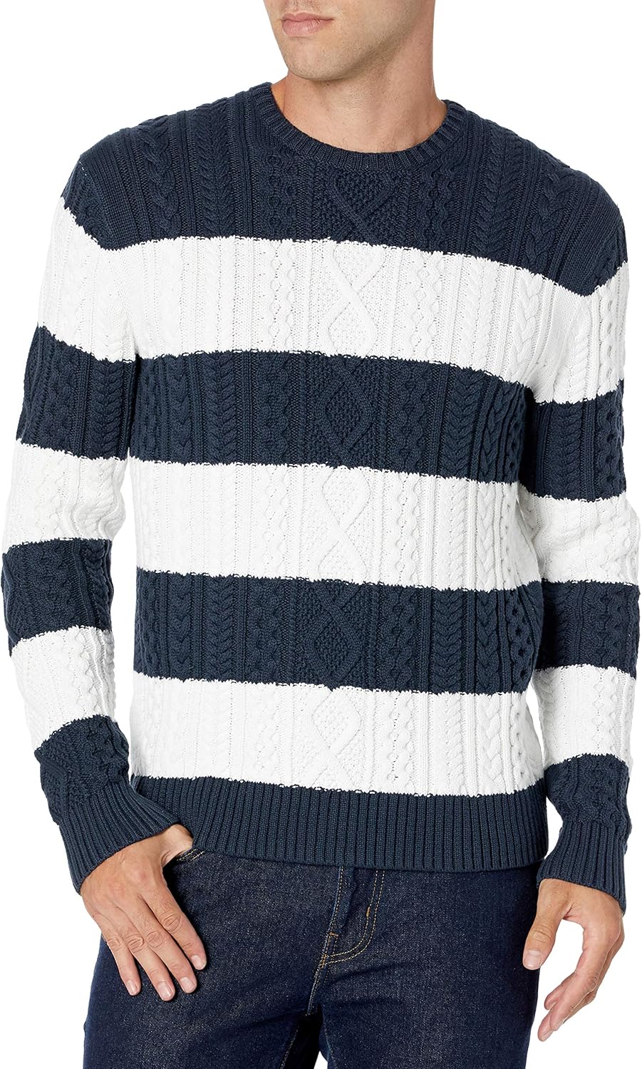Thumbnail 1 de Amazon Essentials Maglione da pescatore uomo girocollo in cotone 100%