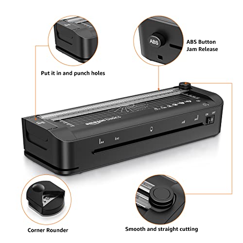 Detalle de Amazon Basics Máquina de laminación térmica A4, 3 en 1