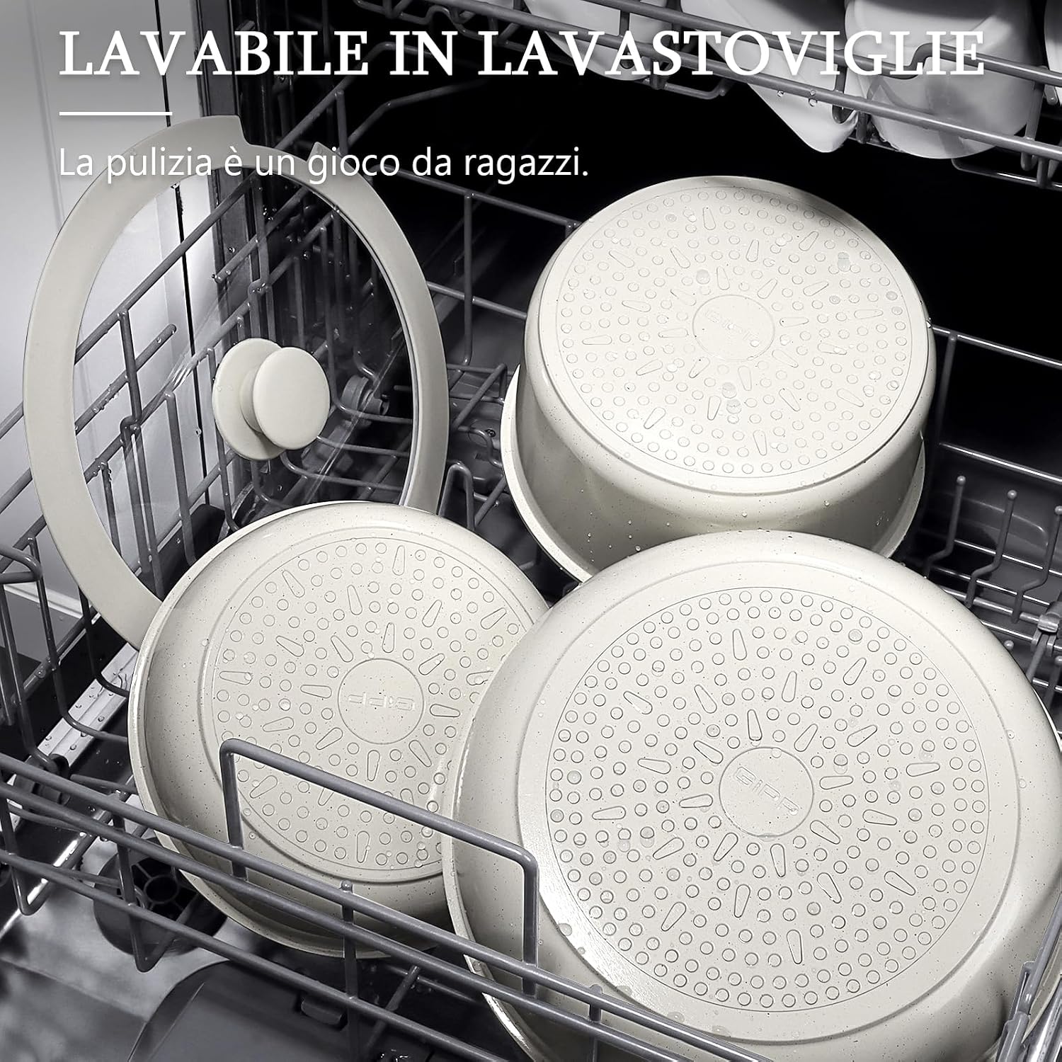 Thumbnail 3 de GiPP 11 Pezzi Set di Padelle Antiaderente Compatibile Induzione – Manici Rimovibili, per Camper e Piccole Cucine
