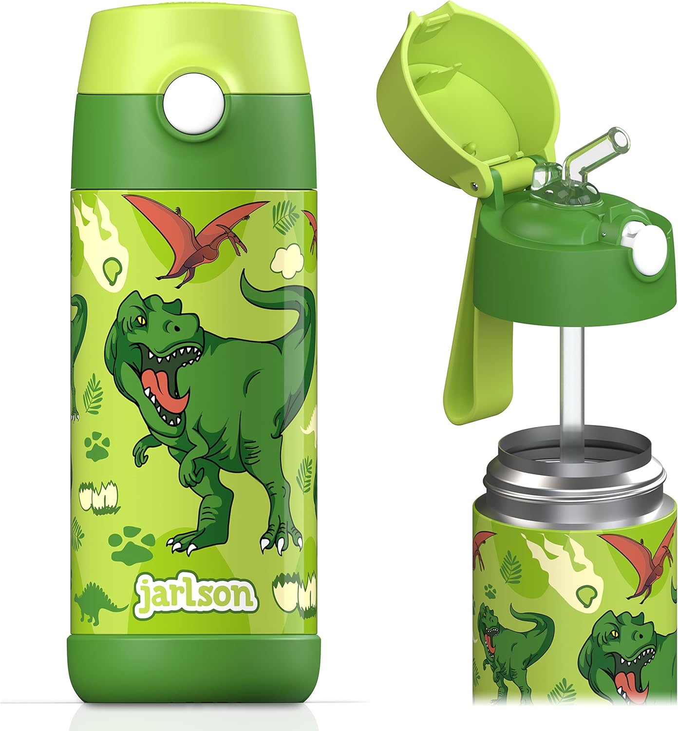 Detalle de Jarlson Charli 350ml Dinosaurier Trinkflasche Edelstahl