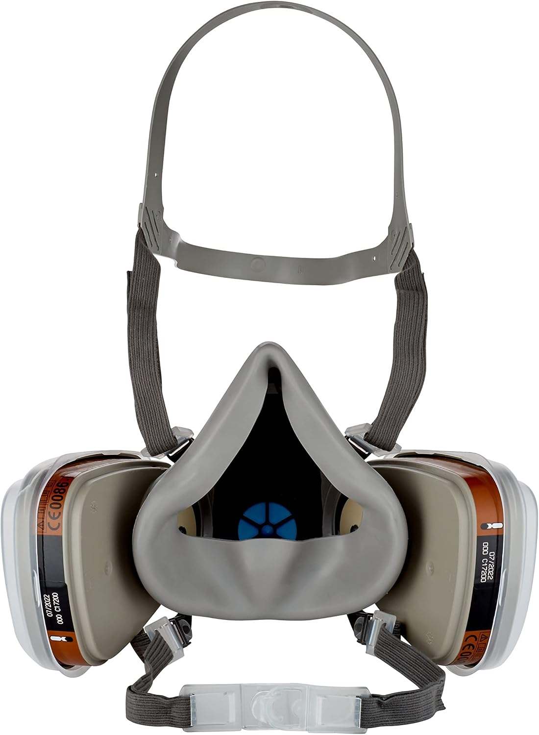 Detalle de 3M Respiratore semimaschera 6002C con filtri intercambiabili – protezione A2P2 per gas, vapori organici e polveri sottili