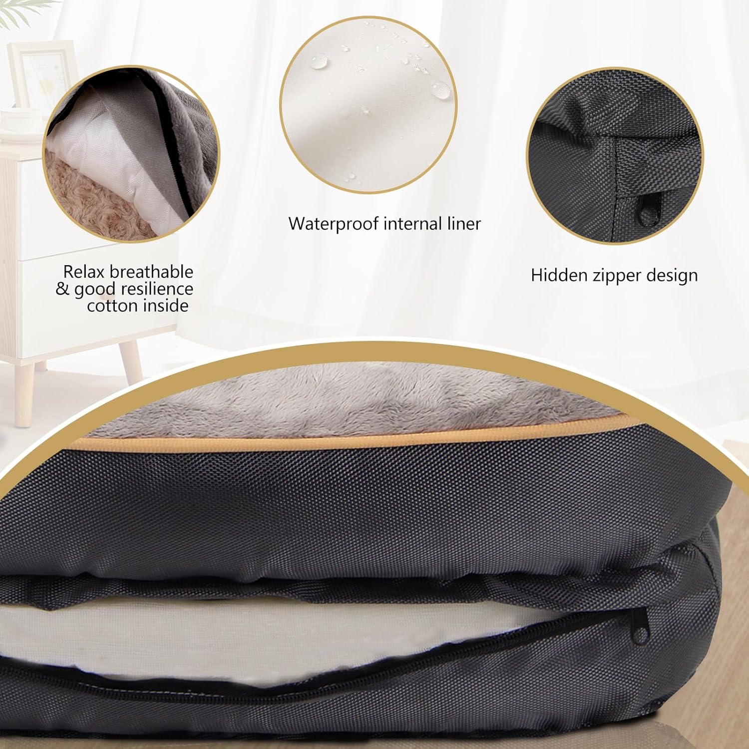 Thumbnail 4 de JOYELF Memory Foam Dog Bed Orthopaedic