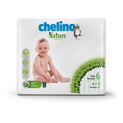 Detalle de Chelino Nature Pañal Infantil Talla 6 (17-28 kg) – 162 Pañales