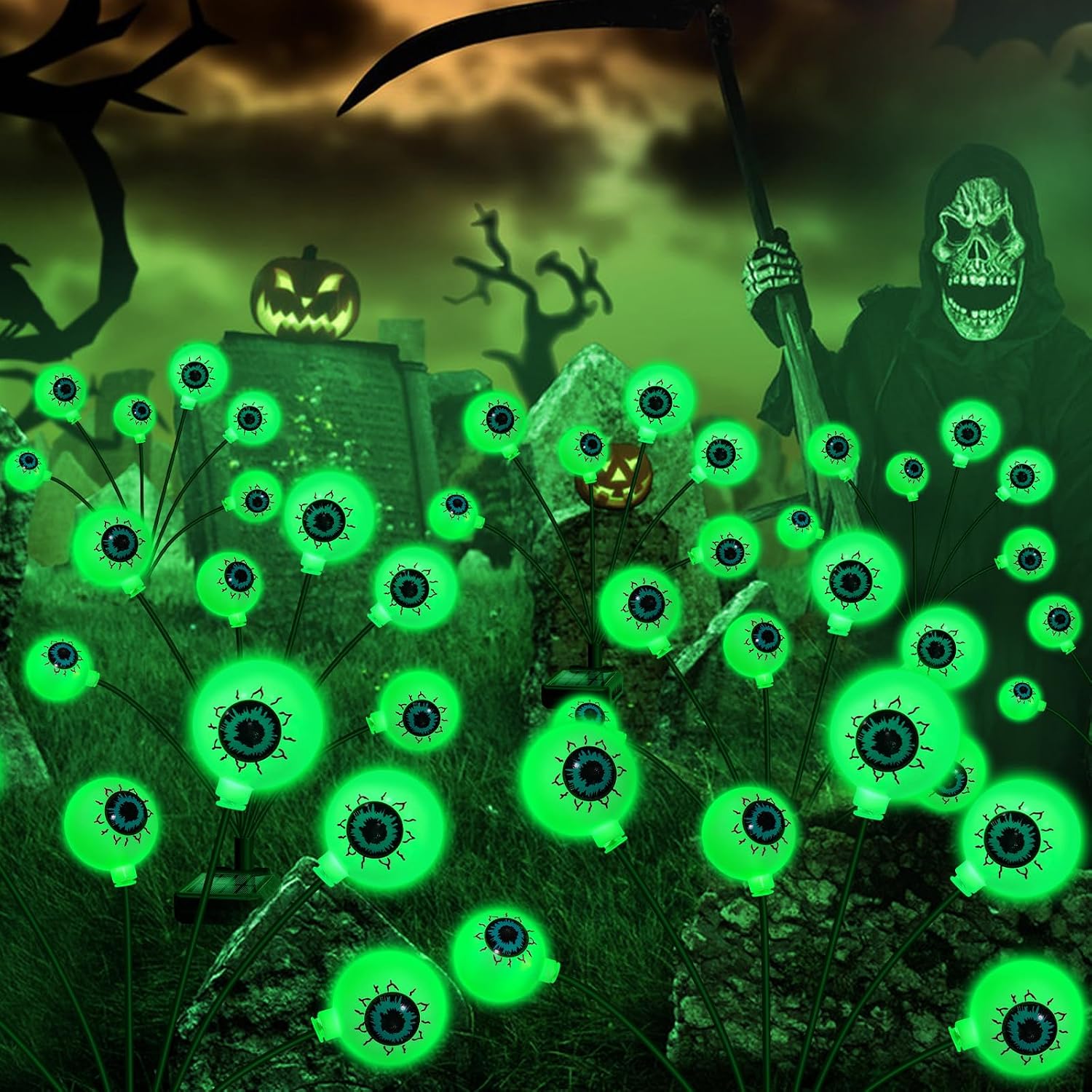 Detalle 2 de ZFNN Solar Halloween Lights, 4-Pack