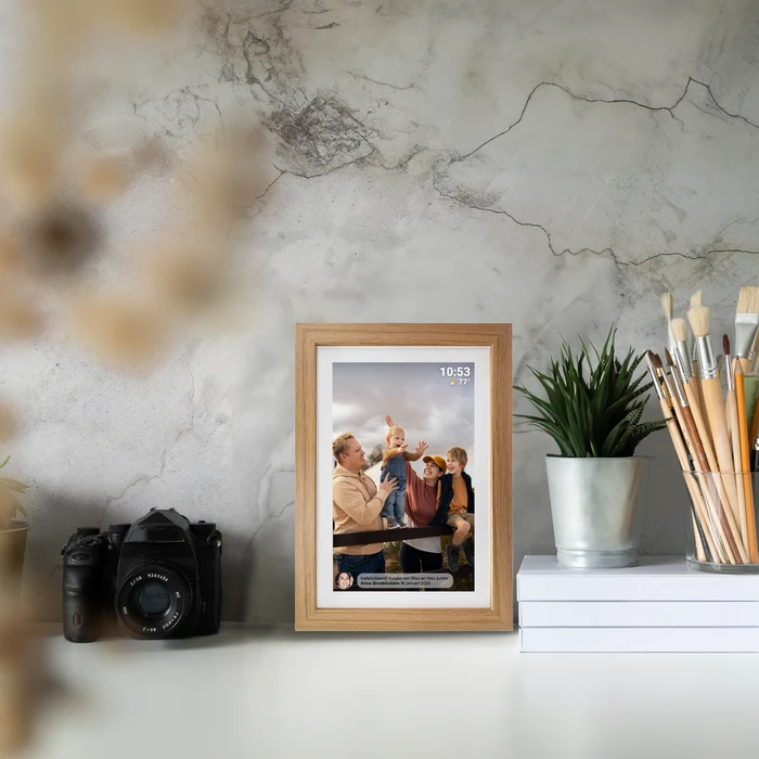 Thumbnail 5 de Denver PFF-1042 Light Wood digitaler Bilderrahmen 10,1