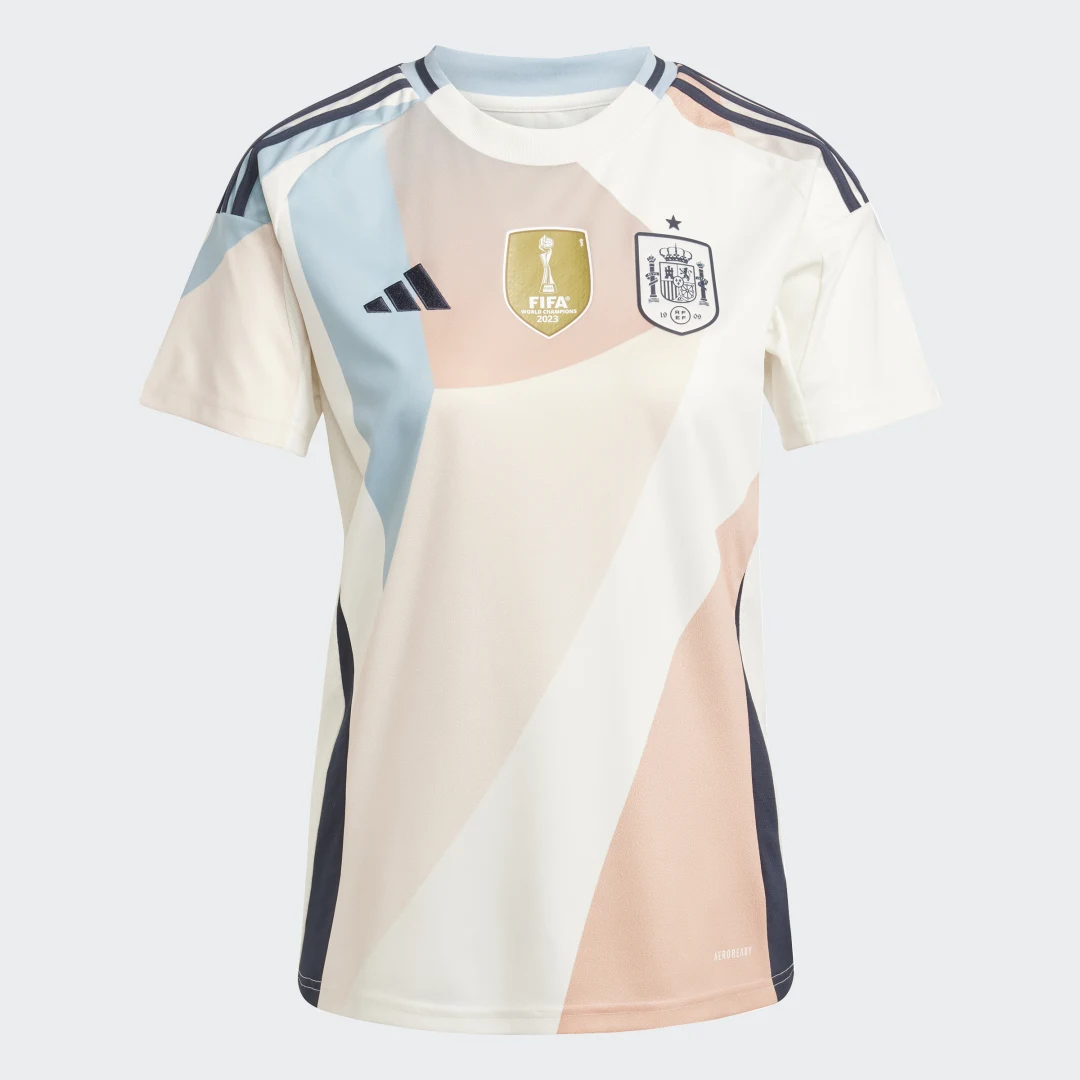 Detalle 2 de Camiseta segunda equipación selección femenina España 25 de Adidas (Blanco)