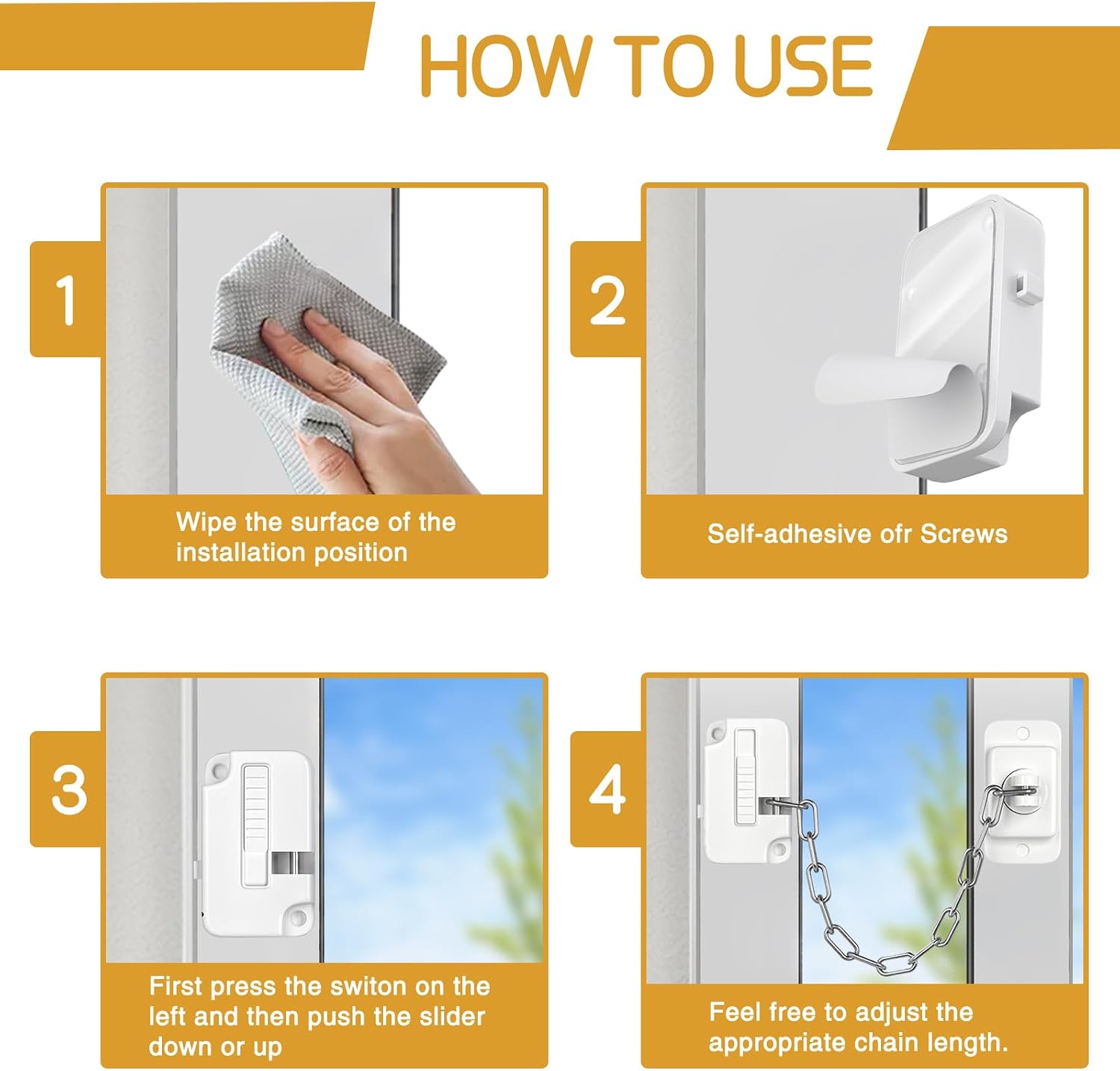 Thumbnail 6 de 2 Pack UPVC Window Locks for Safety