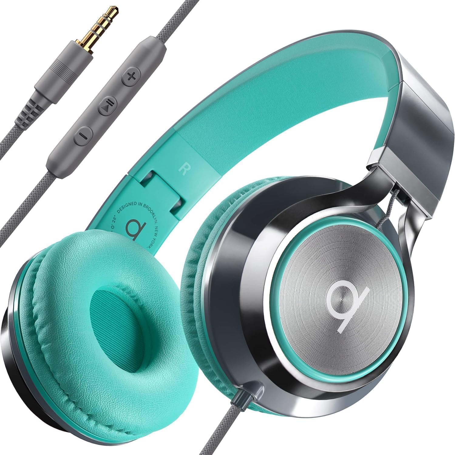 Detalle de ARTIX CL750 Premium Wired On-Ear Kopfhörer mit Mikrofon – Turquoise