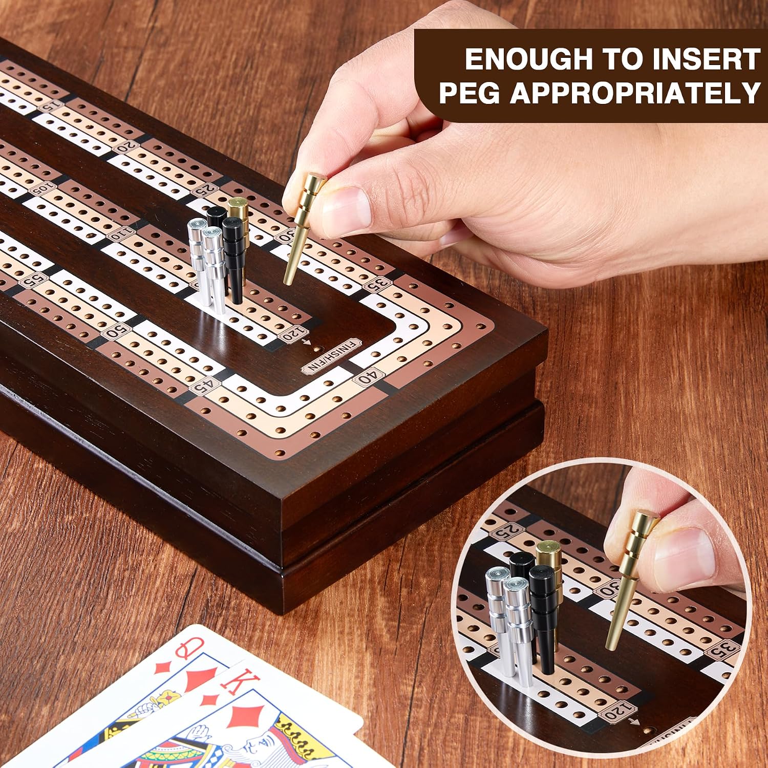 Thumbnail 6 de VAMSLOVE Wooden Cribbage Board