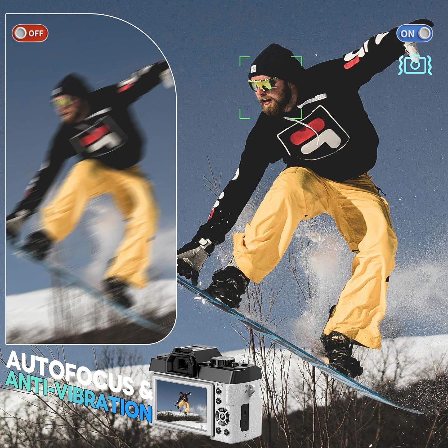 Thumbnail 6 de NBD Appareil Photo Numérique 8K 64MP avec Autofocus et Zoom 16x – Grand Angle et Écran 180°