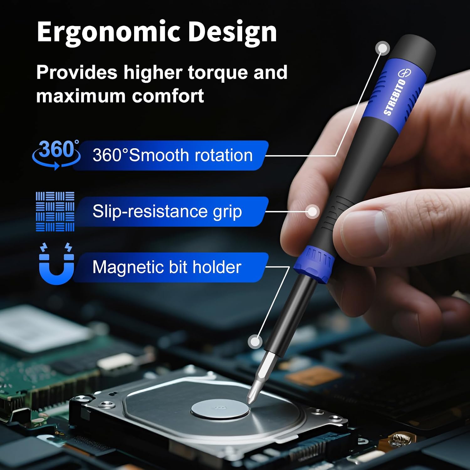 Thumbnail 2 de STREBITO Small Precision Screwdriver Set 64-Piece