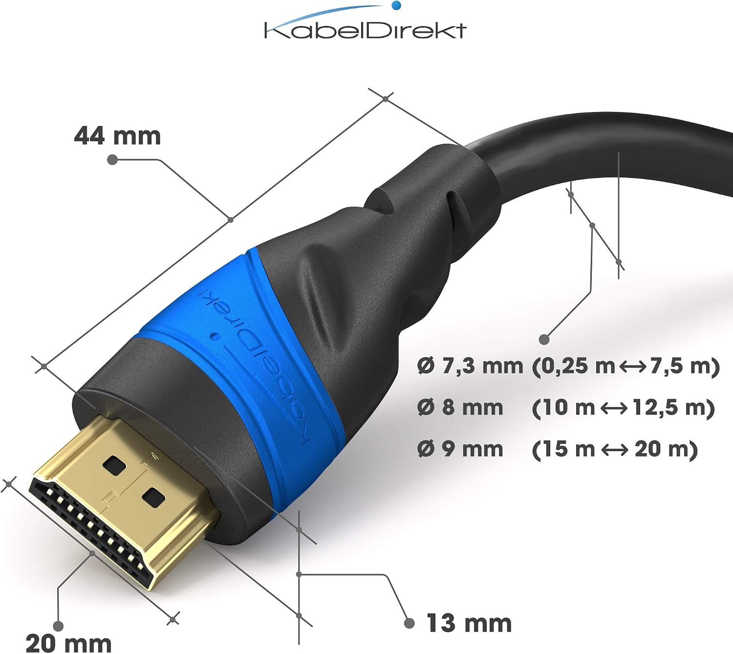 Thumbnail 4 de KabelDirekt HDMI Kabel 8K/4K, 2x2,0 m – Entwickelt in Deutschland
