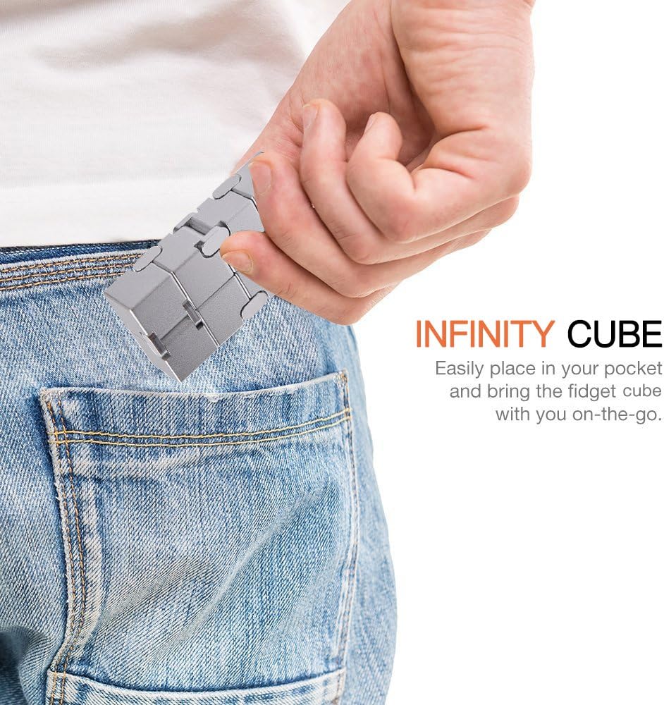 Detalle de JOEYANK Fidget Cube New Version metal infinity cube