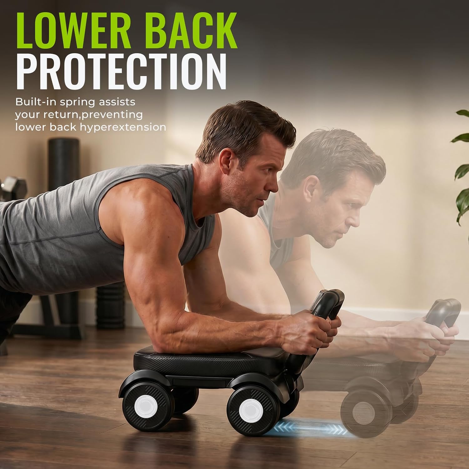 Detalle 2 de EAST MOUNT Pilates Reformer Board – Home Ab Wheel for Core Work