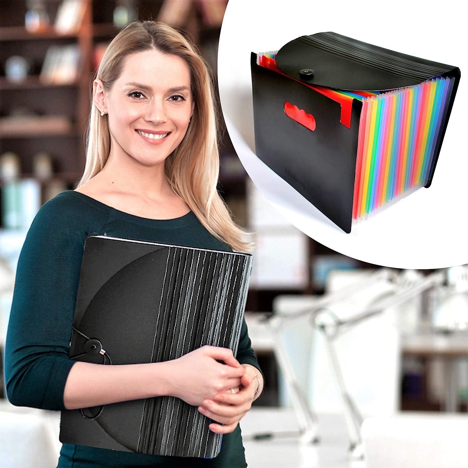 Thumbnail 1 de MEKNAAIL File Organiser 24 Pockets A4