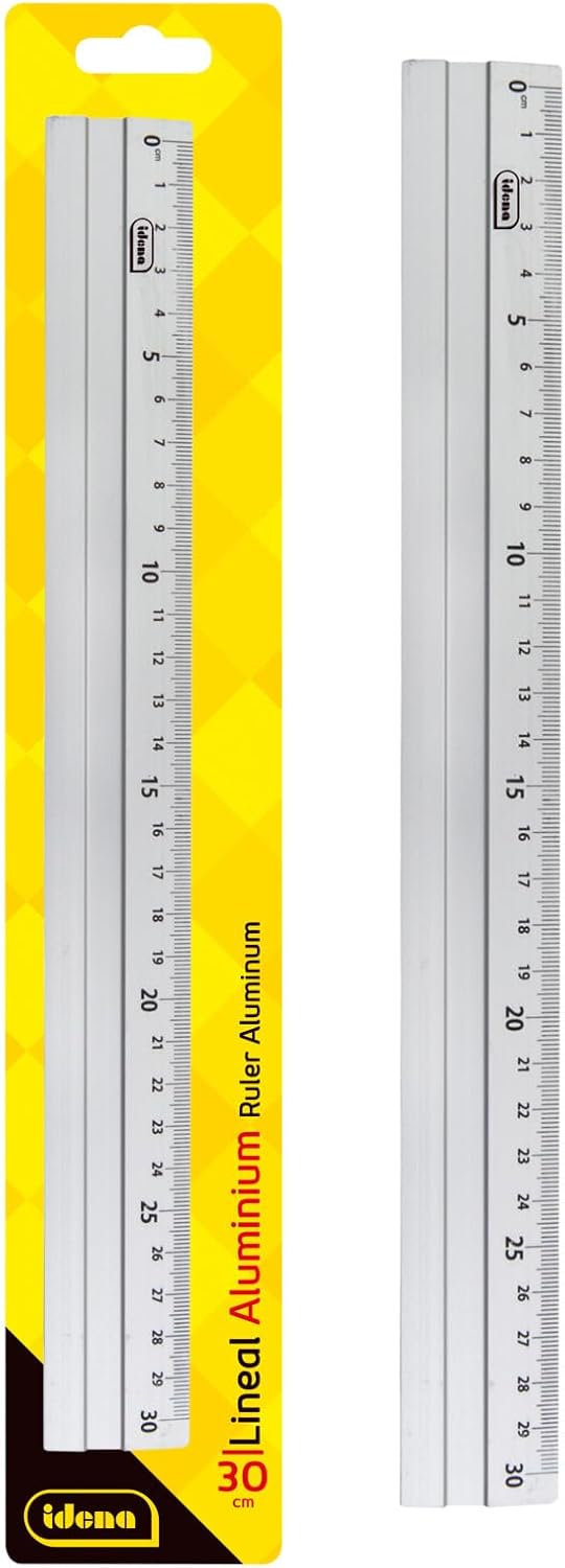Detalle 2 de Idena 602052 plastlinjal, 16 cm, transparent med centimeter- och millimeterskala
