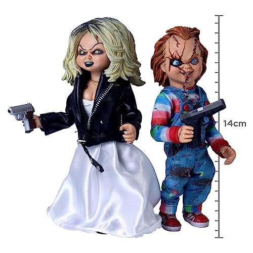 Detalle de NECA Chucky & Tiffany Set 2 Figuras 20 cm – Bride of Chucky