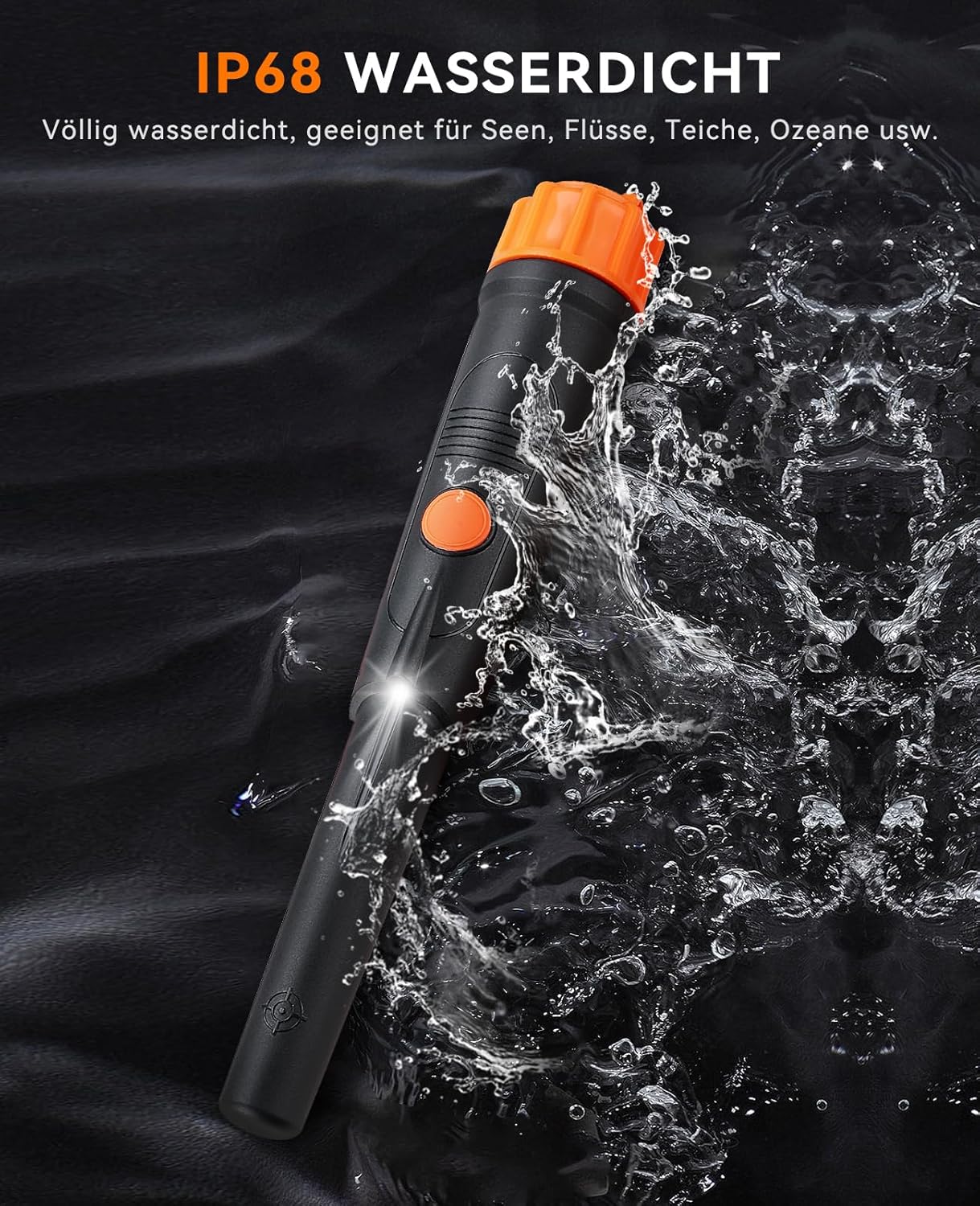 Thumbnail 4 de SUNPOW Metalldetektor Pinpointer (IP68, 360° Sonde) mit Gürtelholster – 3 Modi, Vibrations- und Audiobetrieb