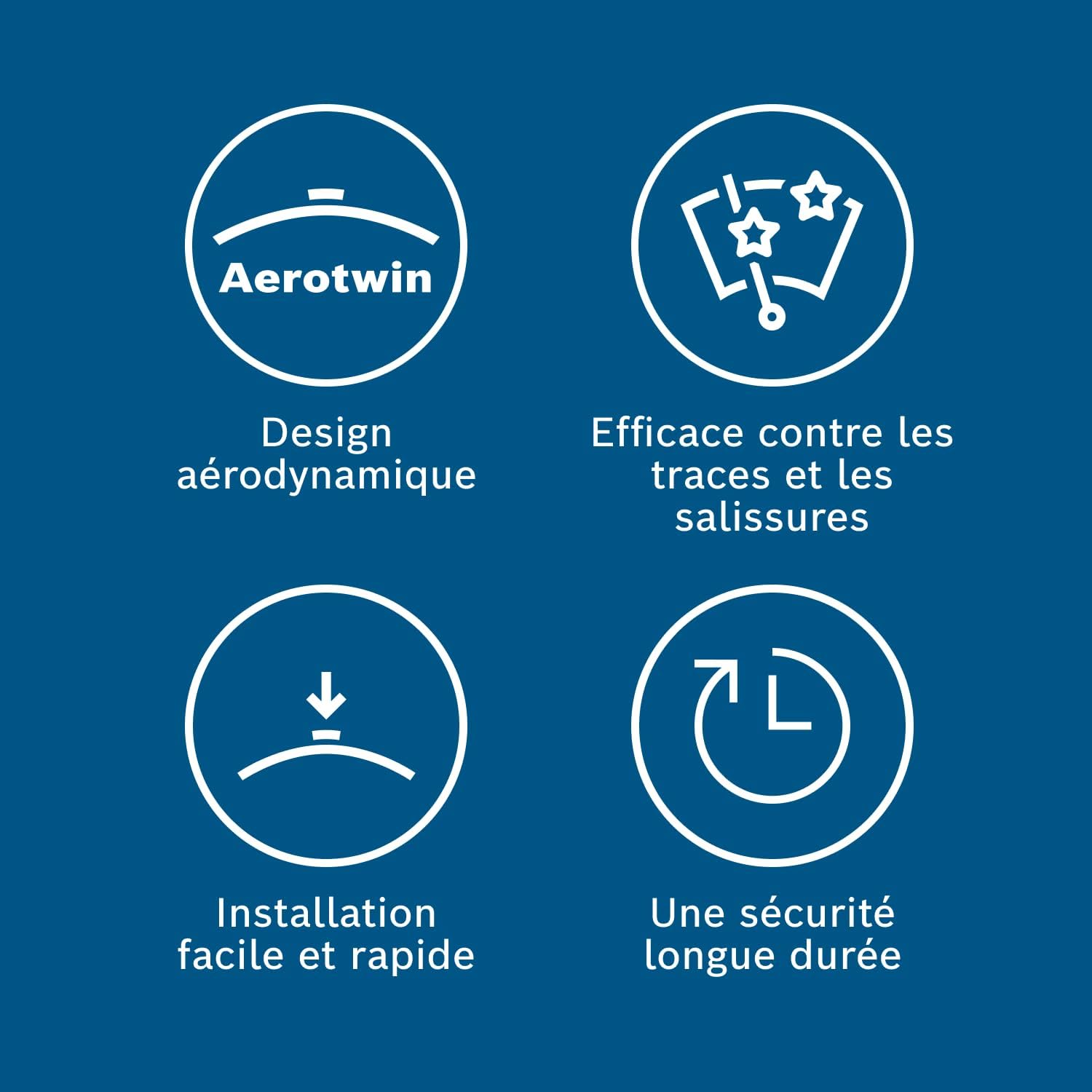 Thumbnail 3 de Bosch Aerotwin A299S – Jeu de 2 balais d’essuie-glace avant, adaptateur pré-assemblé (600 mm / 340 mm)