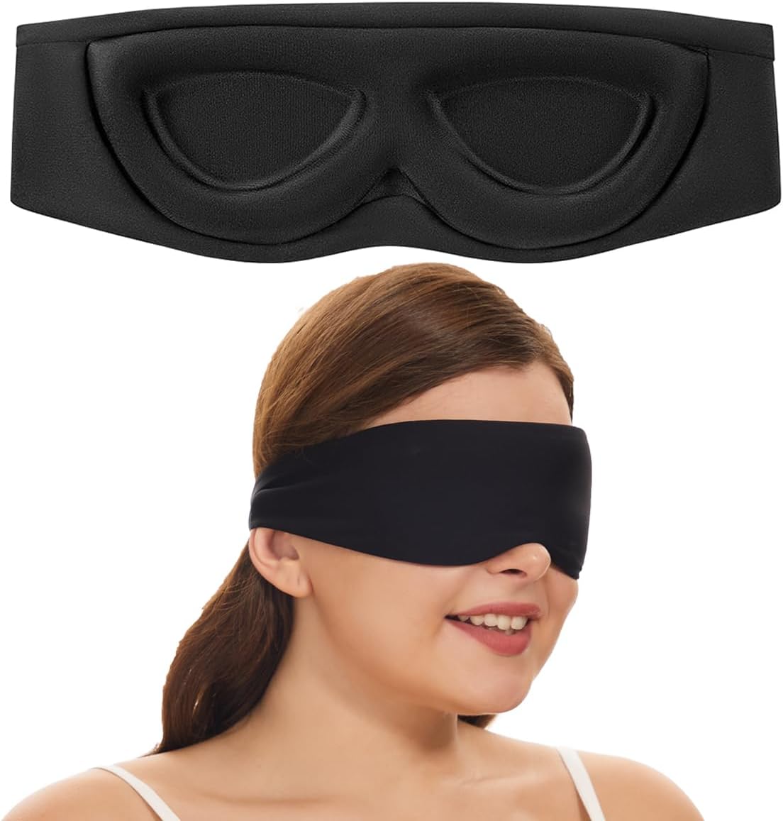 Detalle de ALASKA BEAR AB-EM001-25 Contoured Sleep Mask, Memory Foam, Adjustable Headband