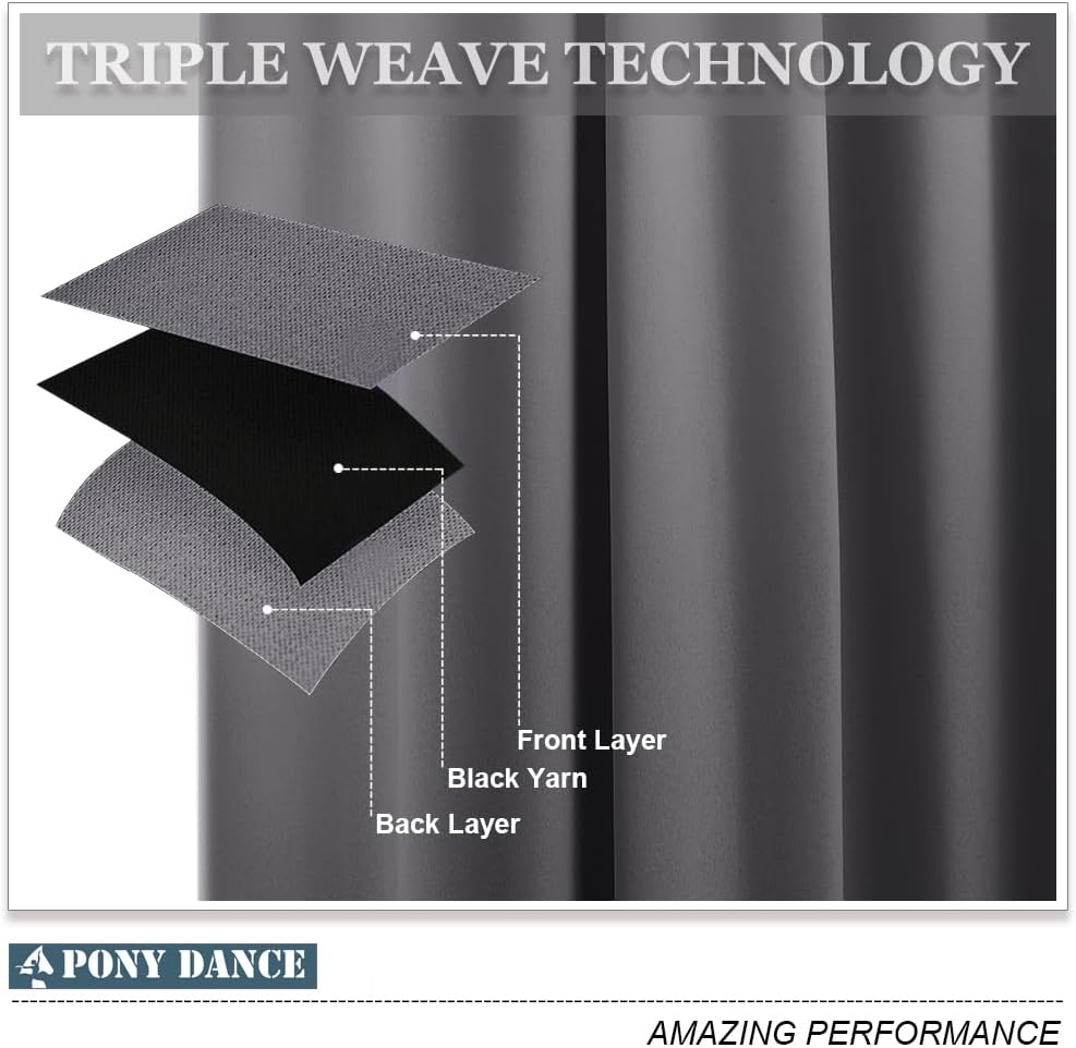 Thumbnail 4 de PONY DANCE Blackout Curtains 37x54 In