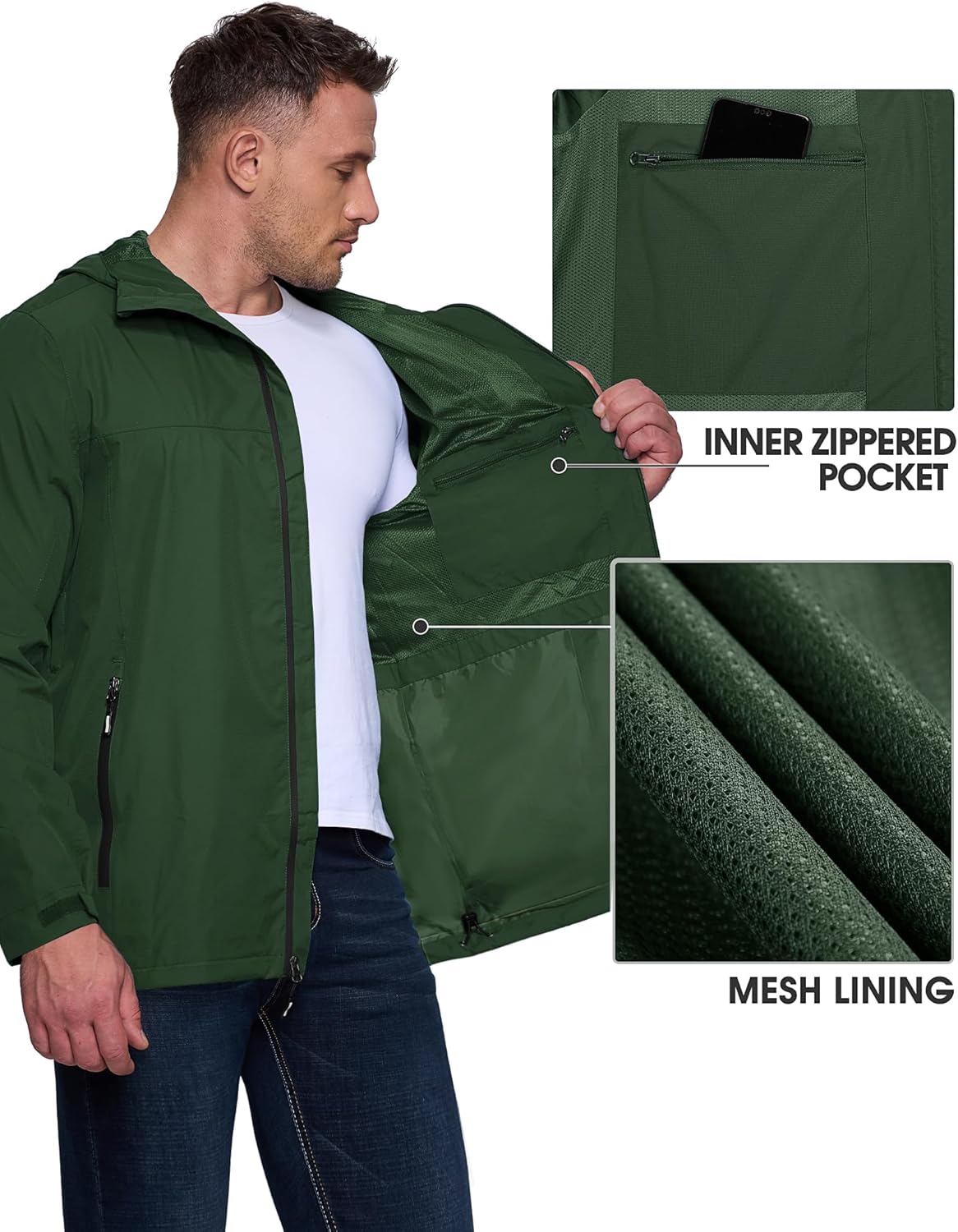 Thumbnail 4 de Outdoor Ventures Regenjacke Herren – wasserdicht, atmungsaktiv und packbar